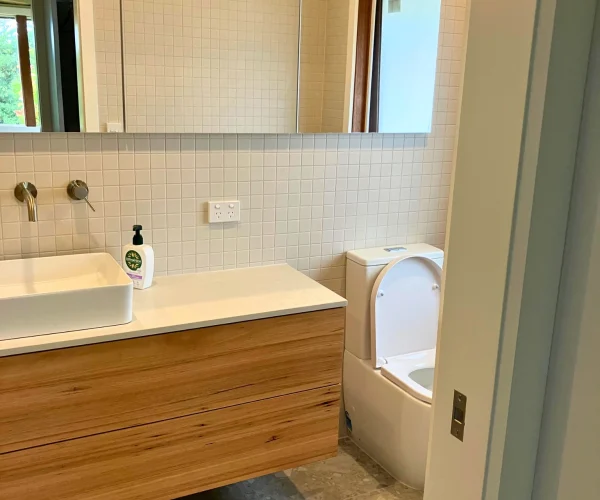 modern bathroom renovation project in greensborough, VIC