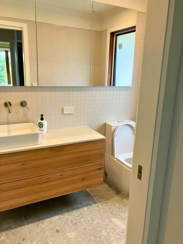 modern bathroom renovation project in greensborough, VIC