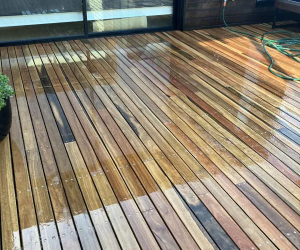elwood after home decking work